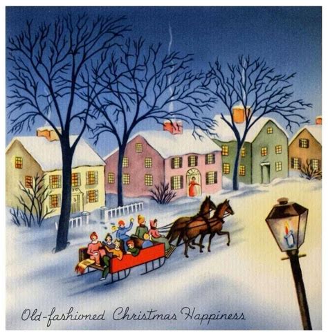 Old Fashioned Christmas Vintage Christmas Cards Pinterest