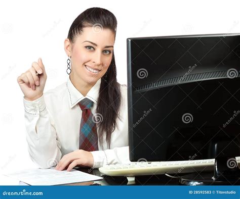 Pretty Girl In The Office Stock Photos Image 28592583