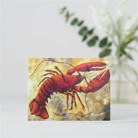 Coastal Lobster Postcard Zazzle