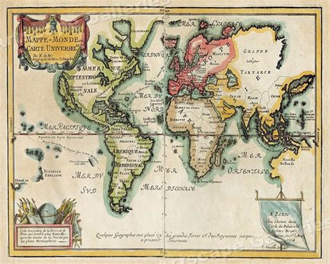 World Map 1705 Vintage Style Decorative Historical Map 16x20 Ebay