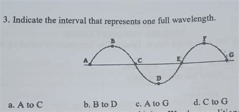 3 Indicate The Interval That Represents One Full Wavelengtha A To Cb