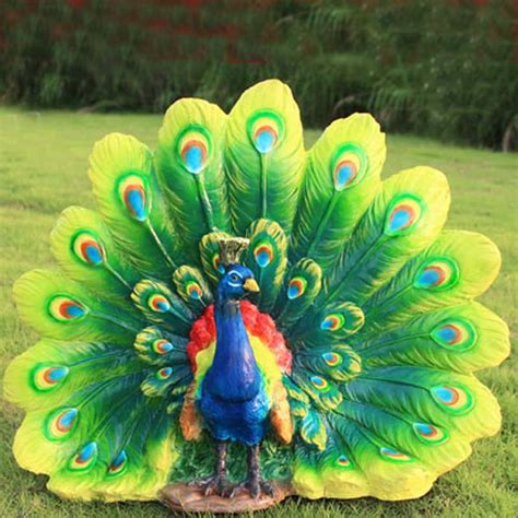 Burung merak biru juga merupakan burung nasional di negara india. Patung Resin Kerajinan membuka layar Beruntung Burung ...