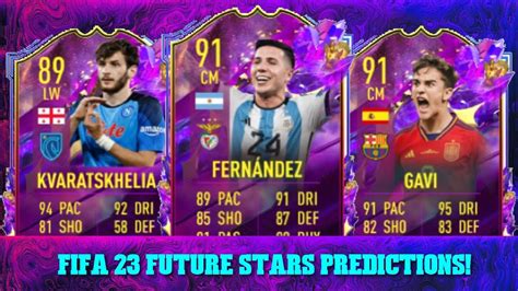 Fifa Future Stars Predictions Ft Fernandez Kvaratskhelia And Gavi Youtube