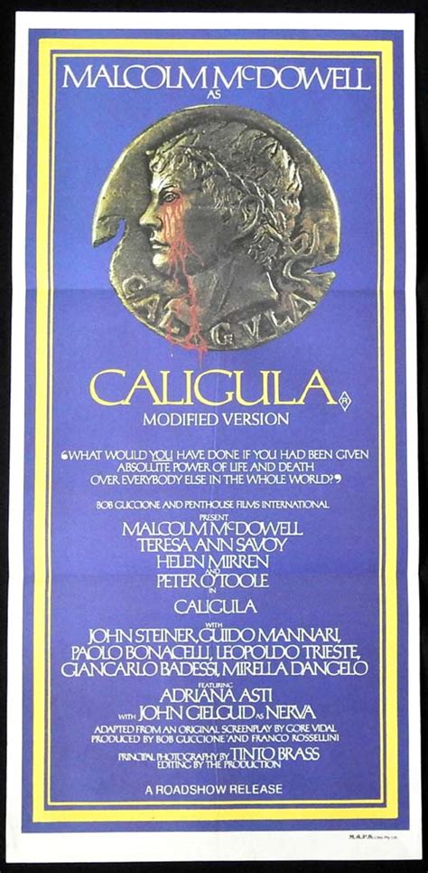 Caligula Original Daybill Movie Poster Malcolm Mcdowell Helen Mirren