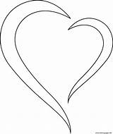Heart Coloring Pages Stylized Printable Hearts Print Categories sketch template