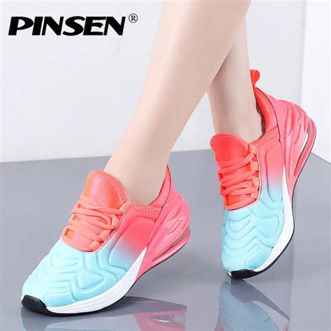 Pinsen Brand Spring Autumn Unisex Sneakers Women Shoes Breathable