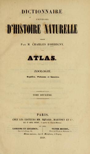 Dictionnaire Universel Dhistoire Naturelle By Charles Dessalines D