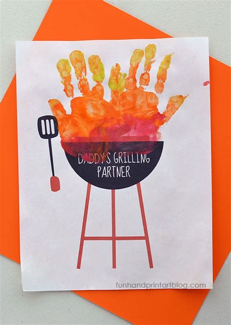 handprint grill  gift idea  fathers day bbq loving dads kids