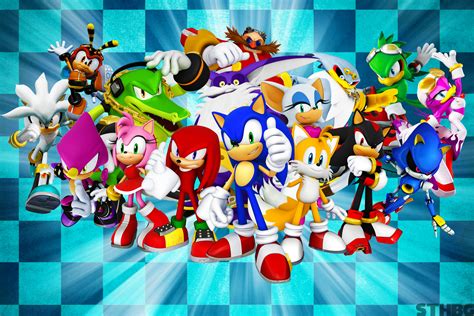 Sonic The Hedgehog And Friends Wallpaper By Sonicthehedgehogbg On