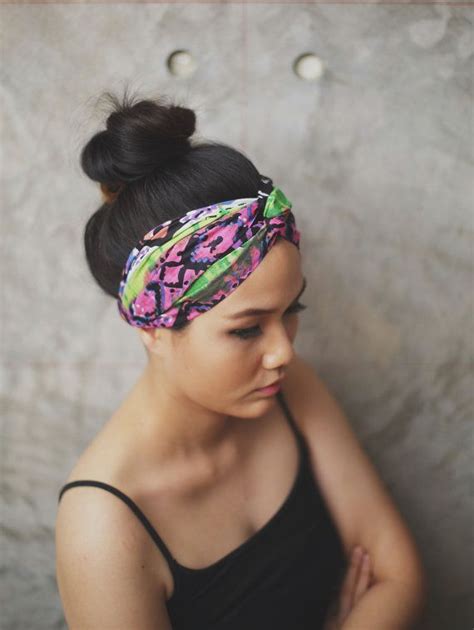 Summer Pink Turban Headband Boho Headbandtwist By Rumraisina Hippie