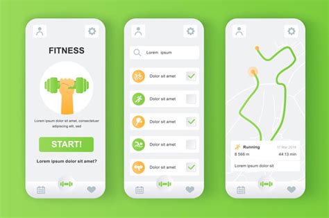 Planning your next rv trip and want to make the most of your trip? Fitness workout unique design kit for mobile app. fitness ...