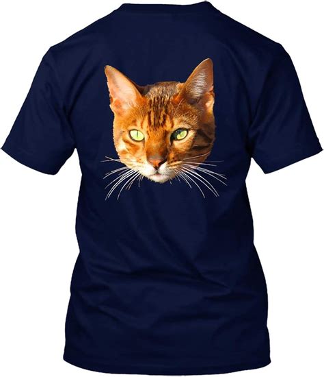 Lightred Bengal Cat Face Short Sleeve Shirts Tee Shirt Design Amazonca Clothing And Accessories