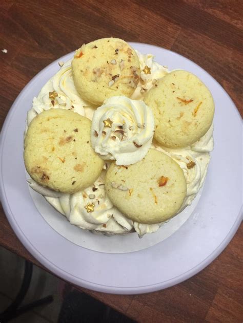 A fusion cake with the best of indian traditional rasmalais and delicate french macarons. Yummy Rasmalai cake with freshly homemade Rasmalai on top ...