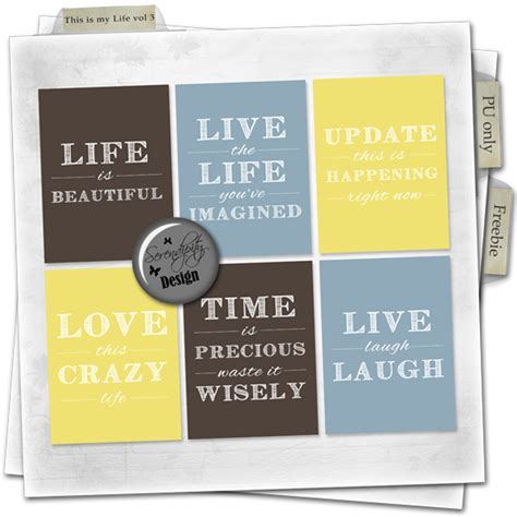 Freebie Time This Is My Life Cards Vol 3 Project Life Printables