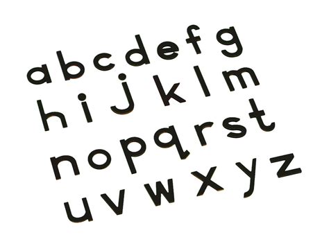 Small Movable Alphabet Print Black Wooden Letters Lower Case Eando