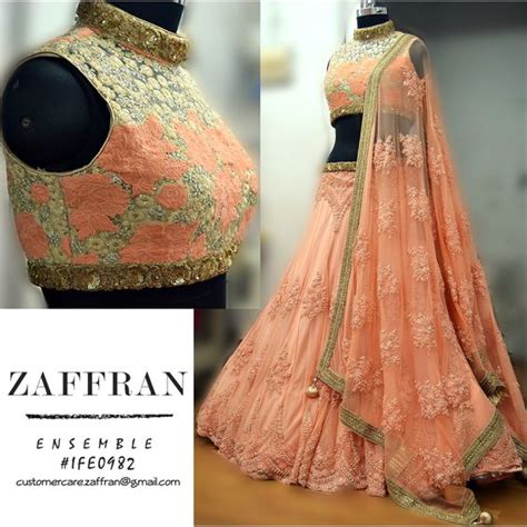 vintage lace hand touch lehenga ensemble by zaffran for queries customercare zaffran gmail