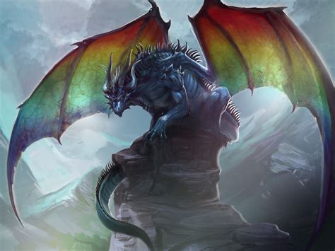 Rainbow Dragon By Ryan Firchau Dragon Artwork Dragon Art Dragon