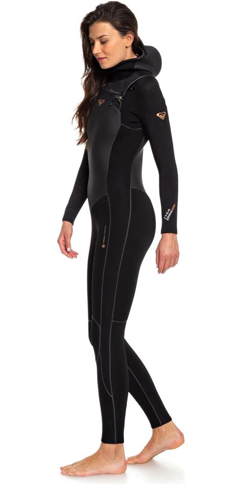 2019 Roxy Womens Performance 543mm Hooded Chest Zip Wetsuit Black