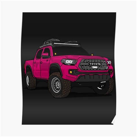 Toyota 4runner Toyota 4runner Pink Poster By Lugcraft1987 Redbubble