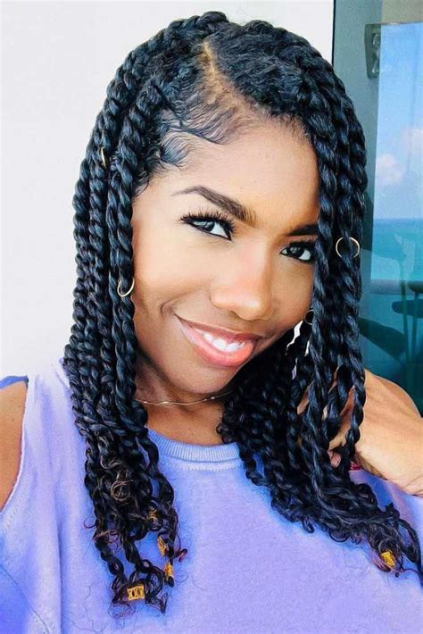 Twists With Hair Rings Senegalesetwist Naturalhair Looking For