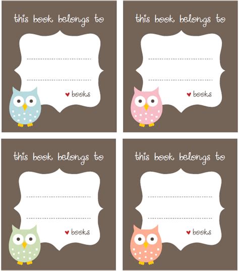 A mailing design label template may come in variety of shapes or formats but it always prepare in a plain language. Free Bookplate Label Template | Free printable labels ...