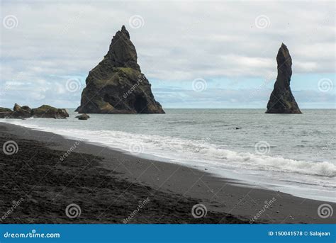 Reynisdrangar Basalt Sea Stacks Iceland Stock Photo Image Of Journey
