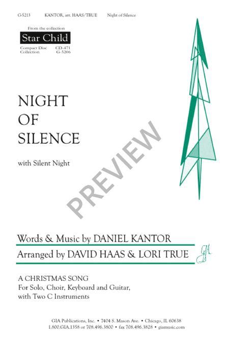 Night Of Silence Silent Night By Daniel Kantor Octavo Sheet Music