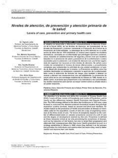 Niveles De Atenci N De Prevenci N Y Atenci N Primaria De Niveles