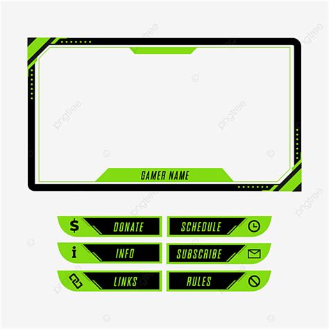 Live Streaming Clipart Vector Twitch Live Stream Overlay Green Twitch
