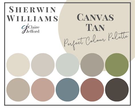 Canvas Tan By Sherwin Williams Interior Paint Color Palette Etsy