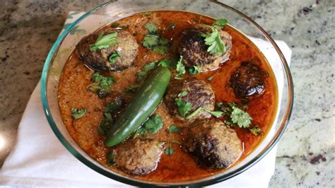 lamb kofta curry best kofta meat ball salan by cook with nancy youtube