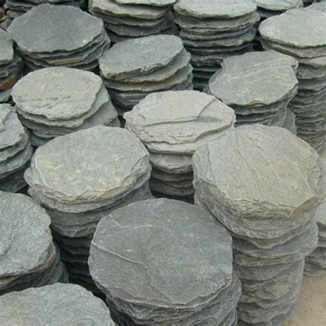 Slate Stepping Stone Quartzite Round Pavers Sandstone Tumbled Stepping