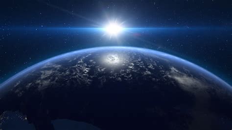 Earth Sunrise Seen From Space Stock Footage Video 7517998 Shutterstock