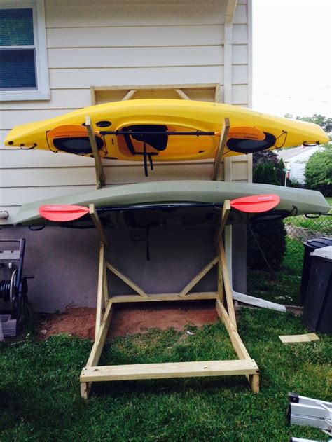 This step by step diy project is about how to build a kayak rack. DIY kayak storage | Diy kayak storage, Kayaking, Kayak rack