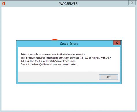 Faq Microsoft Office Standard Install Error Requires Iis And Asp Net It Support Portal