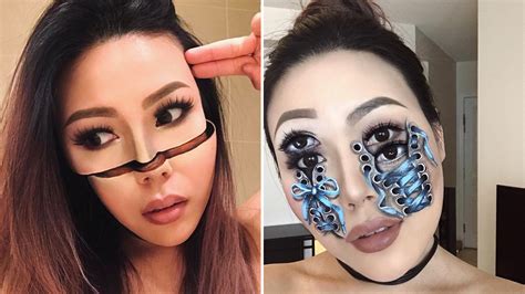 Makeup Artist Mimi Choi Creates Mind Blowing Optical Illusions On Herself Allure