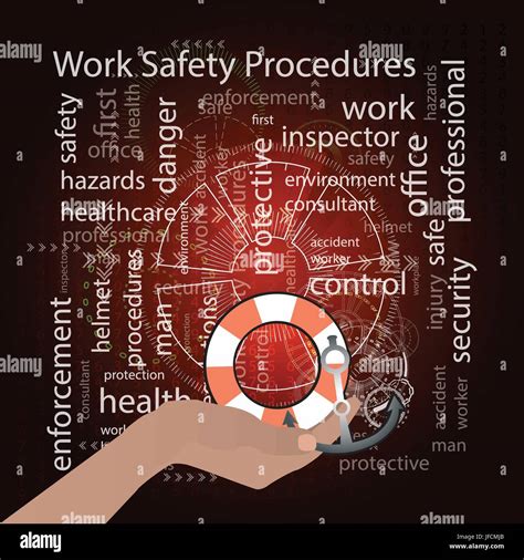 Work Safety Procedures Concept Vector Illustration For Your Design