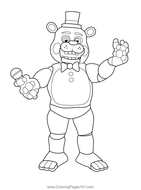 Withered Bonnie Fnaf Coloring Page For Kids Free Five Nights At Freddy