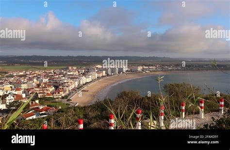 Static View Of São Martinho Do Porto Beach In Portugal Closer Shot
