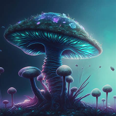 Premium Photo Psychedelic Mushrooms In Forest Generative Ai Not Based