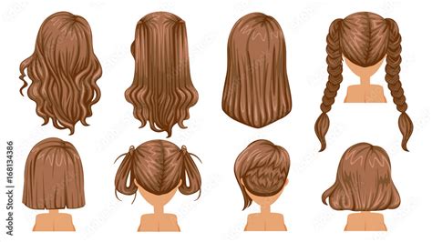 Brown Hair Beautiful Hairstyle Brown Hair Of Woman Rear View Modern