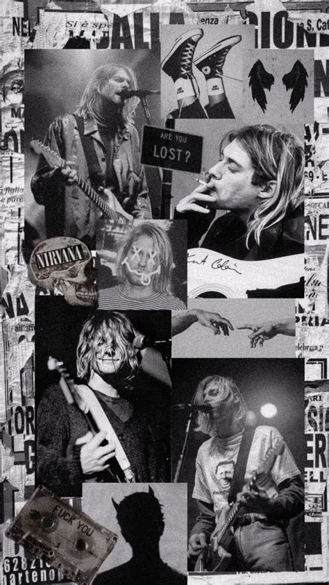 Free Download Black And White Kurt Cobain Wallpaper Aesthetic Nirvana