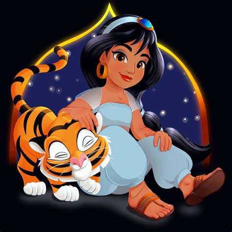 Princess Jasmine And Rajah By Artistsncoffeeshops On Deviantart