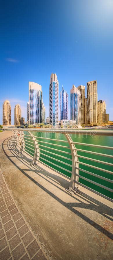 The Beauty Panorama Of Dubai Marina Uae Stock Image Image Of East