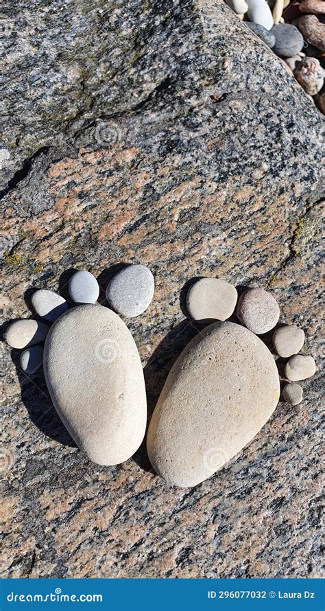 Stone Footprints Stock Photo Image Of Rock Sunny Brick 296077032