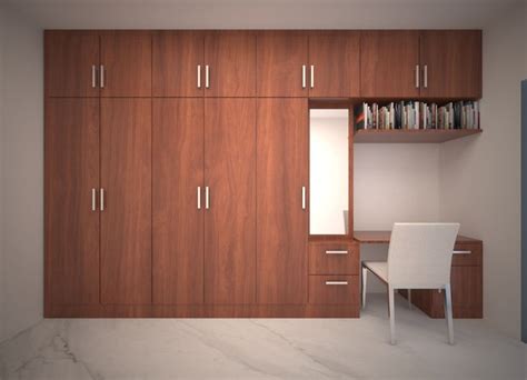 Wall To Wall Wardrobe For Master Bedroom With Side Study