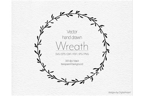 Floral Wreath Svg Leaves Svg Wreath Svg Graphic By Digitalarsiart