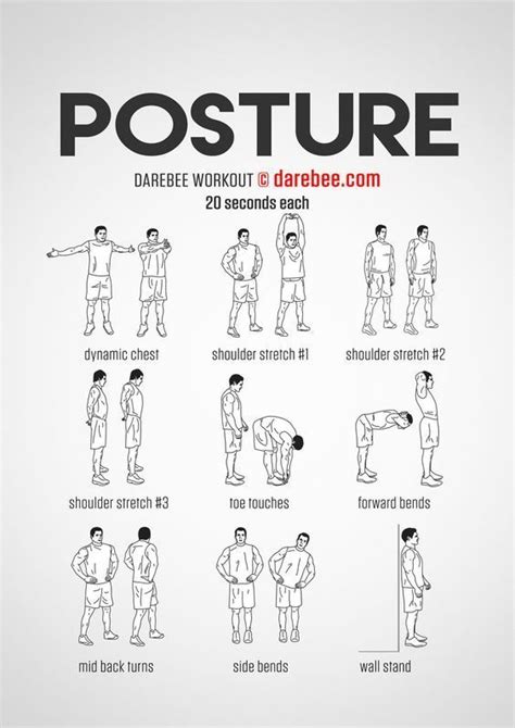 Infographics Of Posture Correction Exercises That Are Less Than