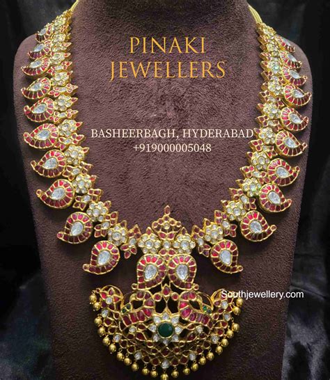 Antique Gold Kundan Mango Mala Indian Jewellery Designs