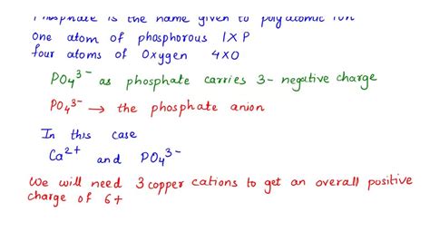 Solved What Is The Formula For Copperii Phosphate Capitalization